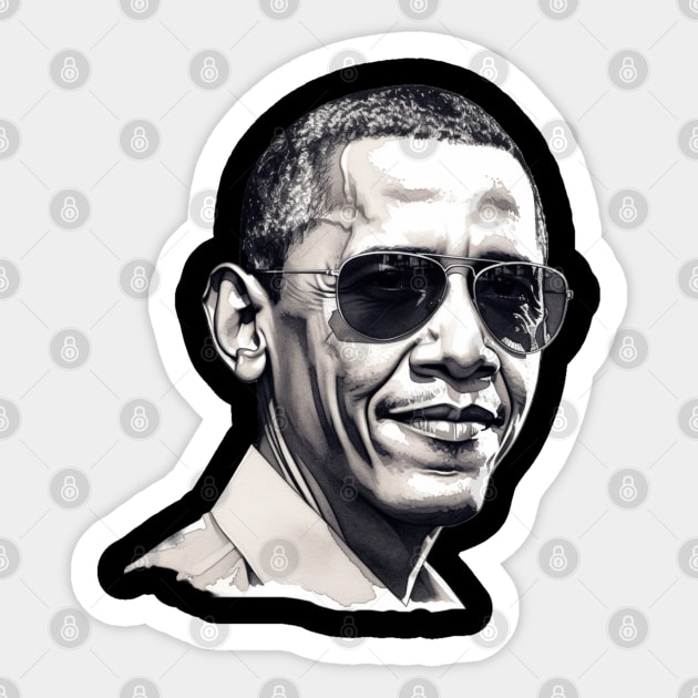 Barack Obama, Black History Sticker by UrbanLifeApparel